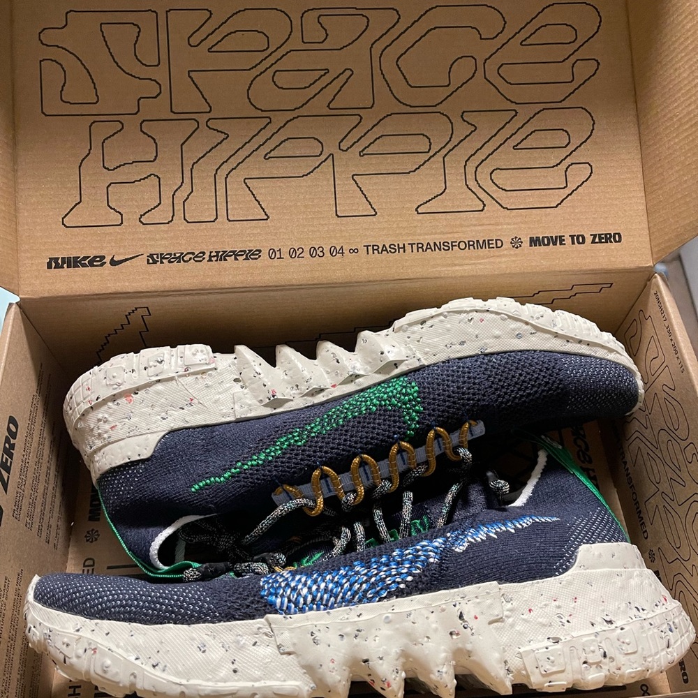 Nike Space Hippie Sneakers - Black, Green, Blue